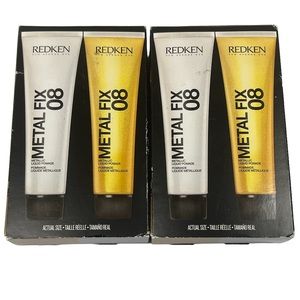 Redken Metal Fix 08 Metallic Liquid Pomade Gold And Silver NIB 2 Package Lot